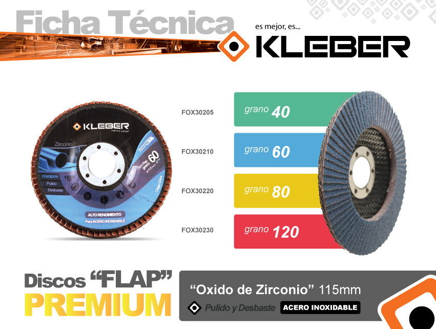 DISCO FLAP OXIDO DE ZIRCONIO GRANO 120