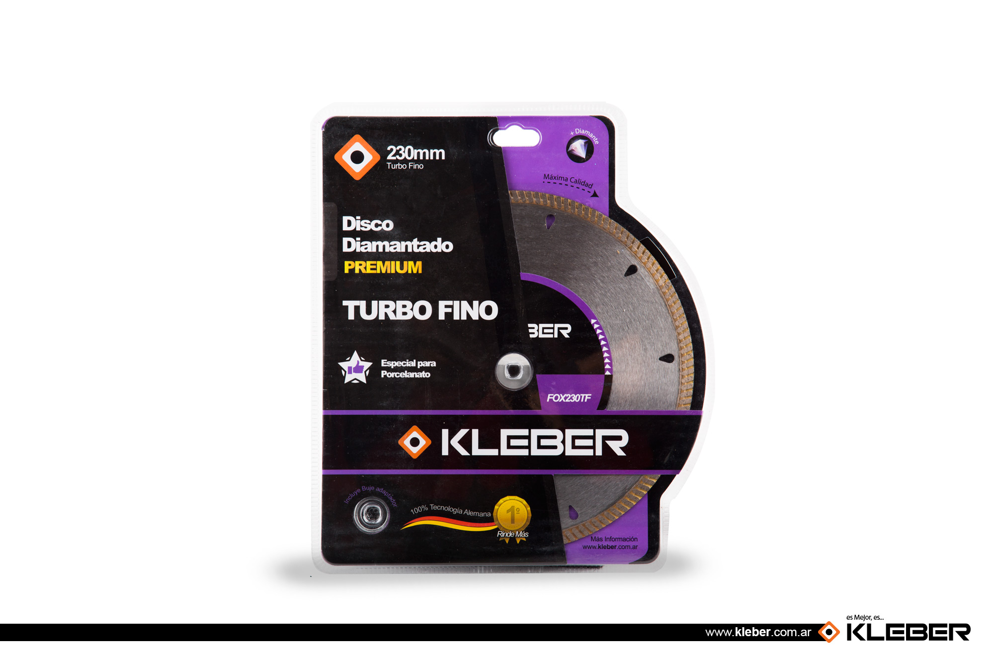 DISCO DIAMANTADO TURBO FINO 230 MM.