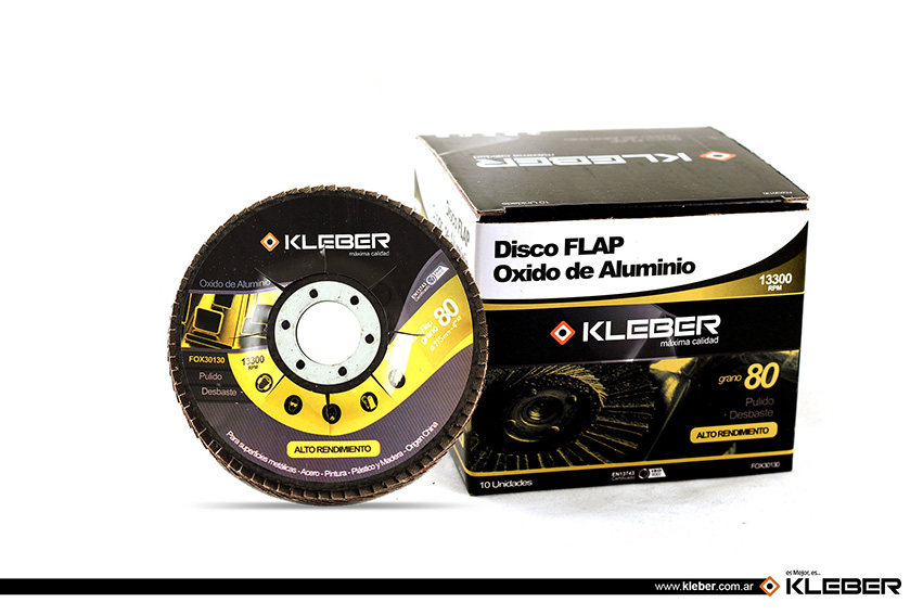 DISCO FLAP OXIDO DE ALUMINIO GRANO 80