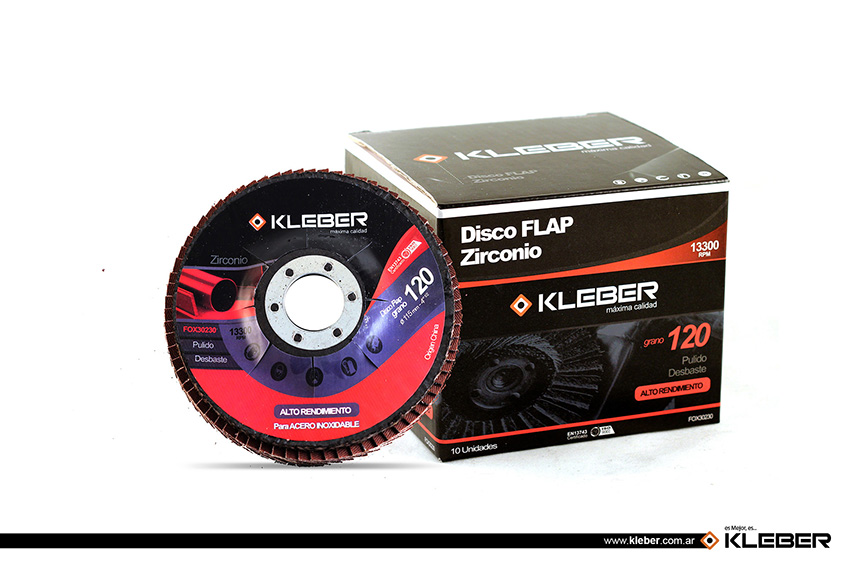DISCO FLAP OXIDO DE ZIRCONIO GRANO 120