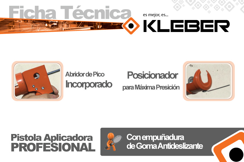 Pistola Aplicadora De Silicona Kleber Modelo Profesional